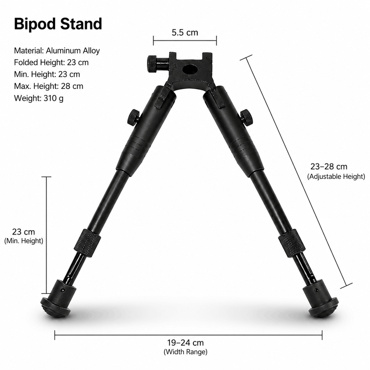 Taktische Zweibein BlackAirsoft EagleForce Tactical Bipod